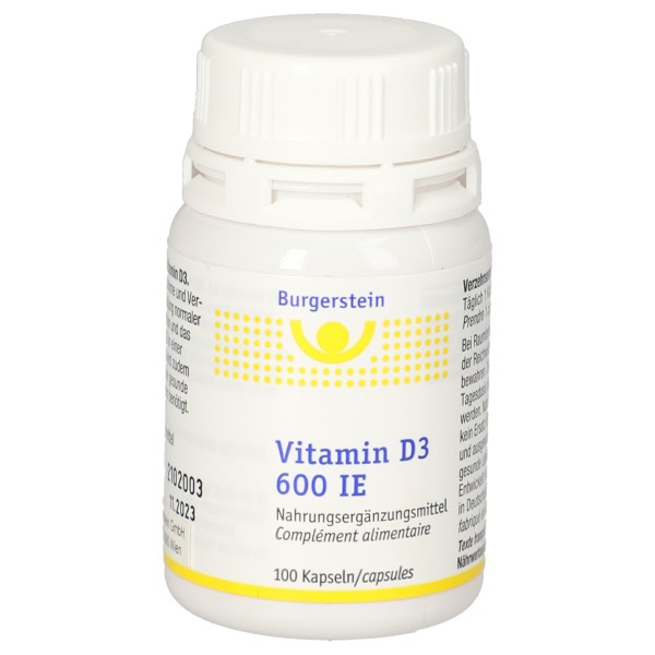 BURGERSTEIN Vitamine D3 600 IE 100 gélules
